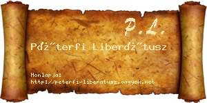 Péterfi Liberátusz névjegykártya